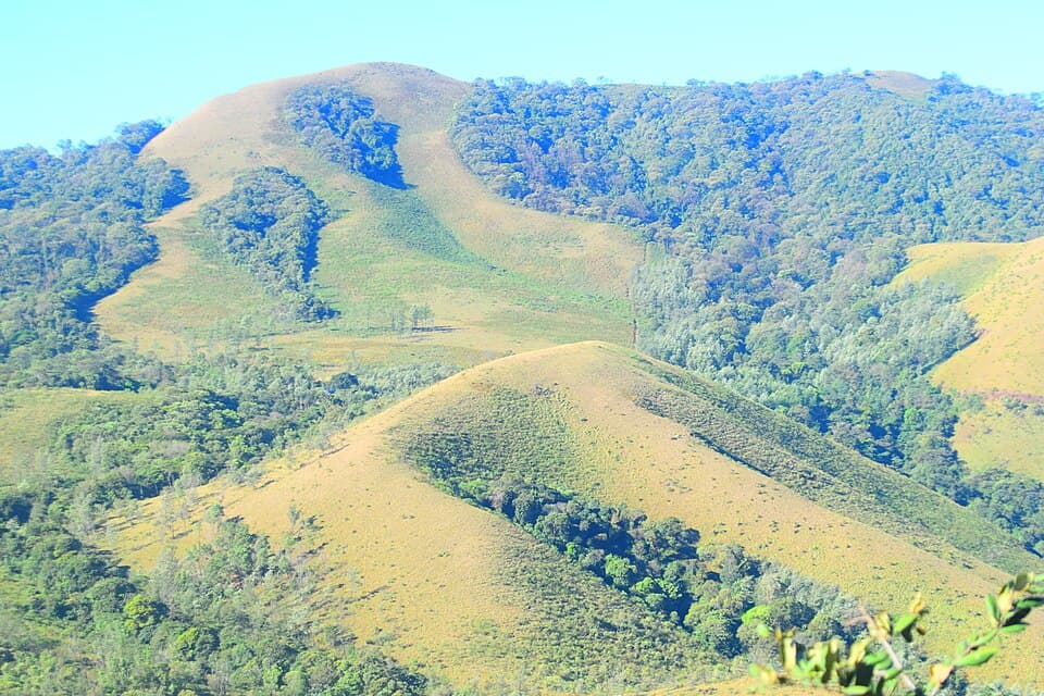 The hills at Mullayanagiri, Chikkamagaluru, on the Karnataka hills: Coorg, Chikmagalur and Agumbe route