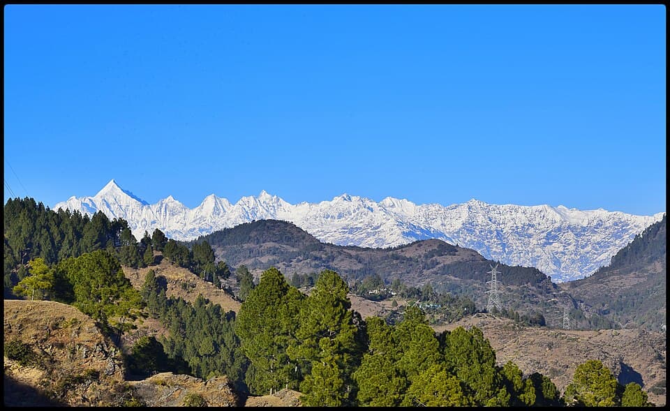 The Panchachuli peaks, on the Munsiyari and the Kumaon hills route