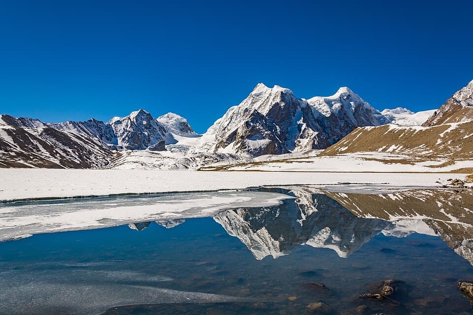 Gurudongmar lake, on the North Sikkim route